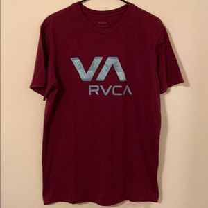 Large Maroon/Red RVCA T-Shirt